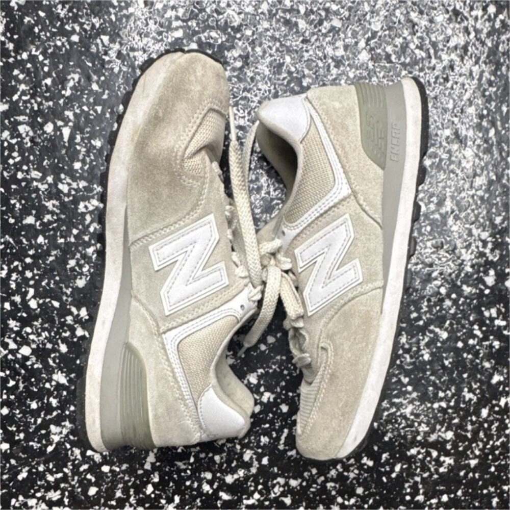 New Balance 574 Nimbus Cloud/White Womens Low Top Lace Up Suede WL574EVW